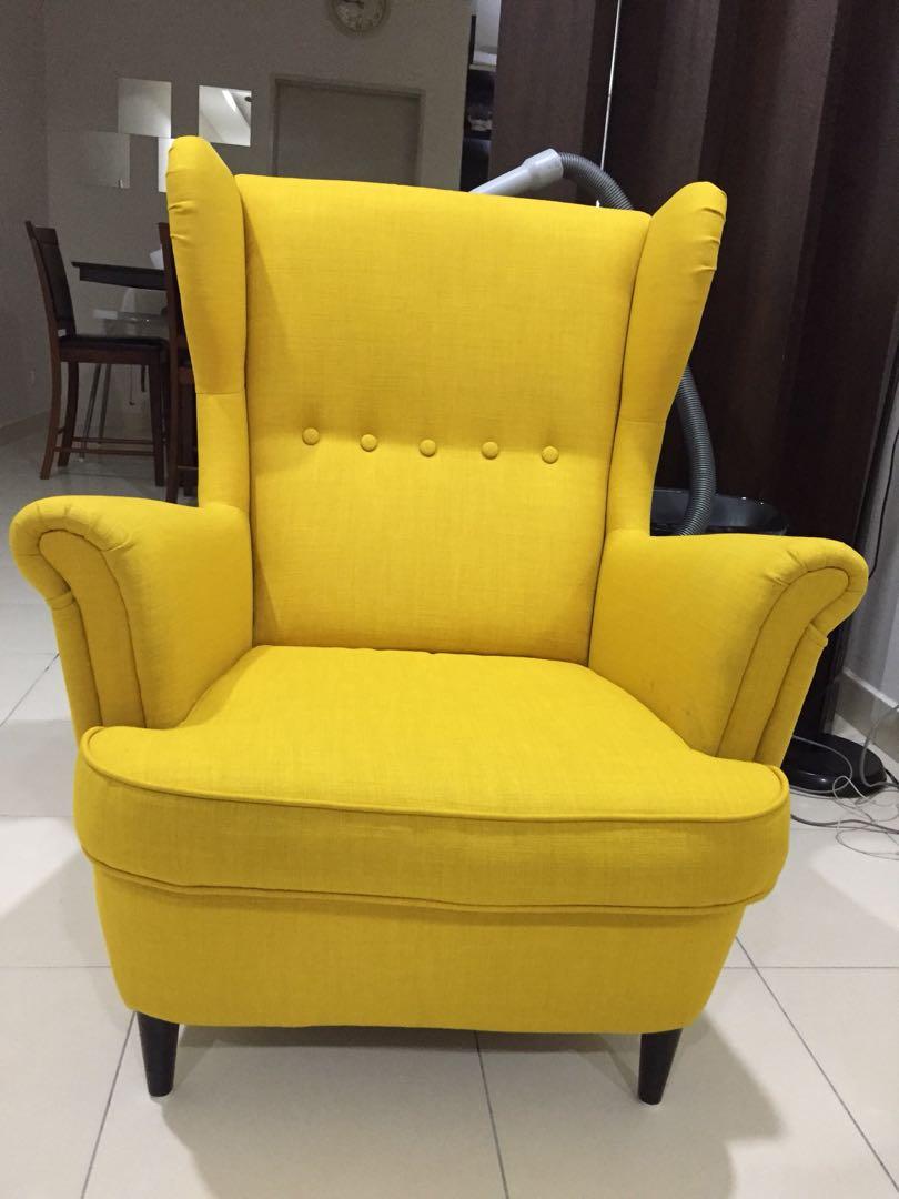 ikea yellow mustard armchair Furniture Home Living Furniture