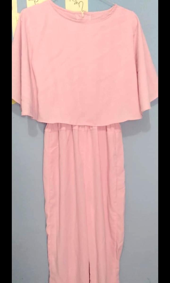 jumpsuit warna pink