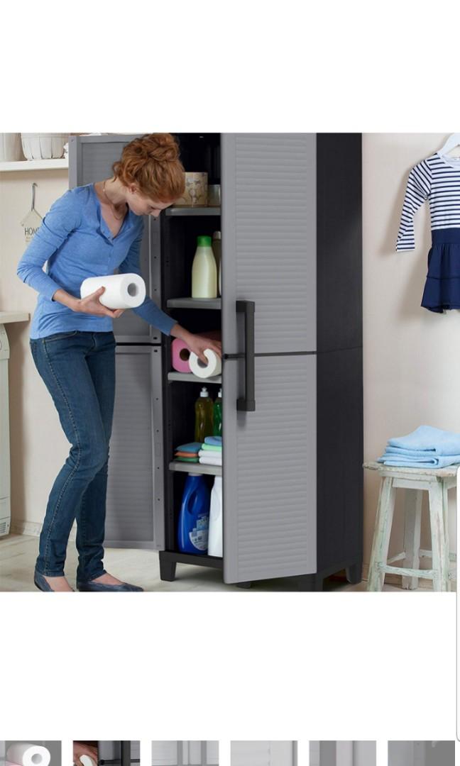 Keter Space Winner Tall Metro Storage Utility Indoor Outdoor