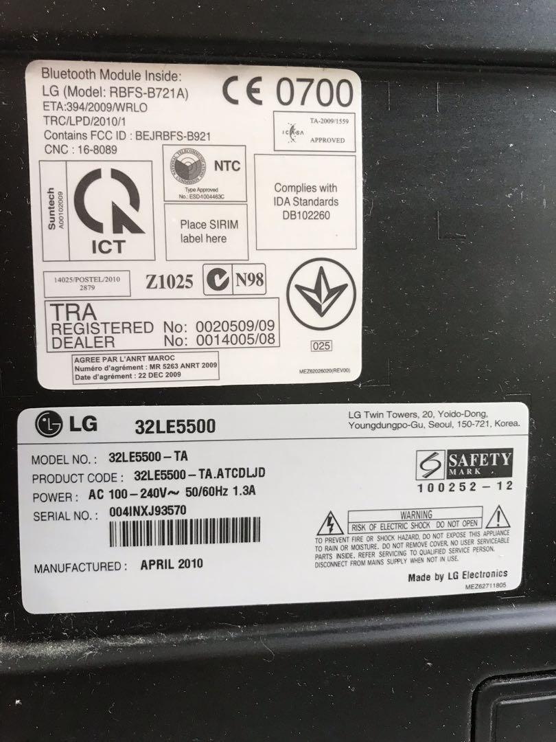 lg hd 32 inch led tv 32le5500 tv home appliances tv entertainment tv on carousell