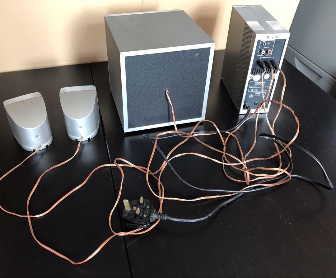 Loudspeakers (amplifier + subwoofer + 2 satellites), 音響器材, Soundbar、揚聲器