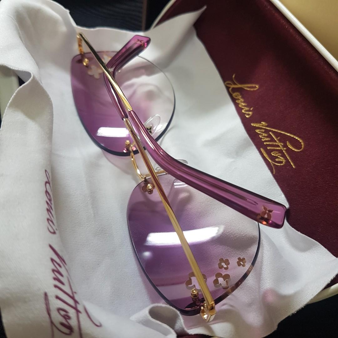 Louis Vuitton, Accessories, Louis Vuitton Desmayo Rimless Sunglasses  Purplepink Z089u With Leather Case
