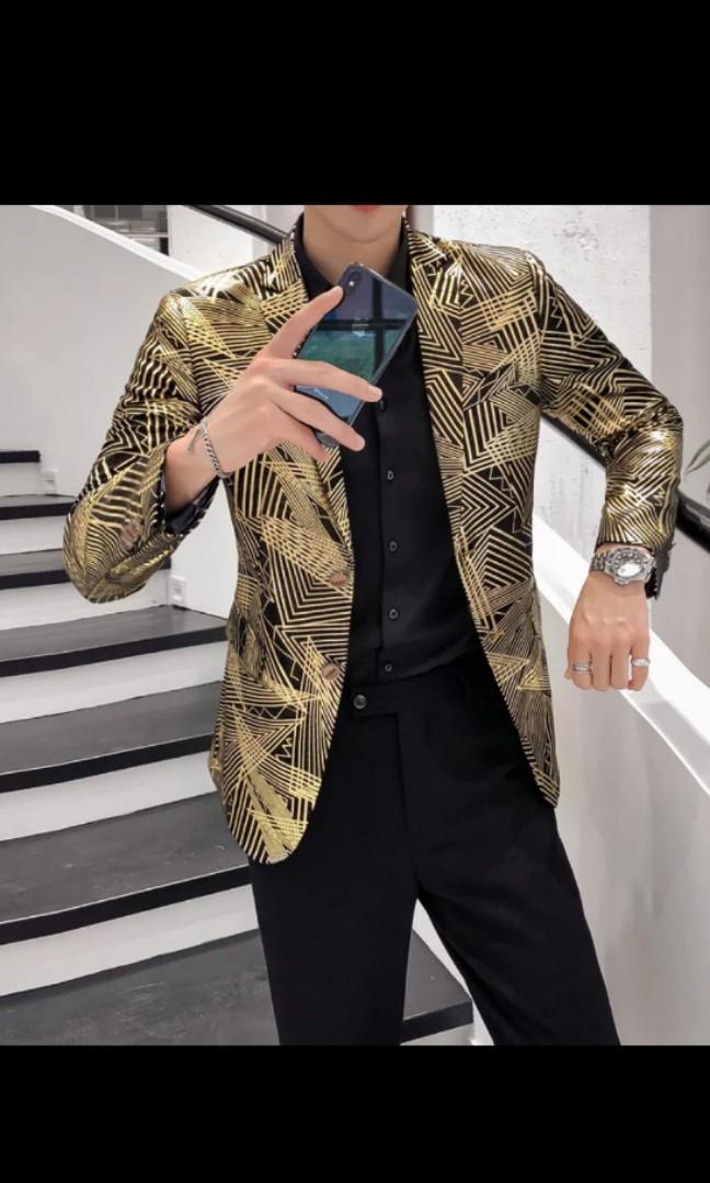 Mens gold sports discount jacket