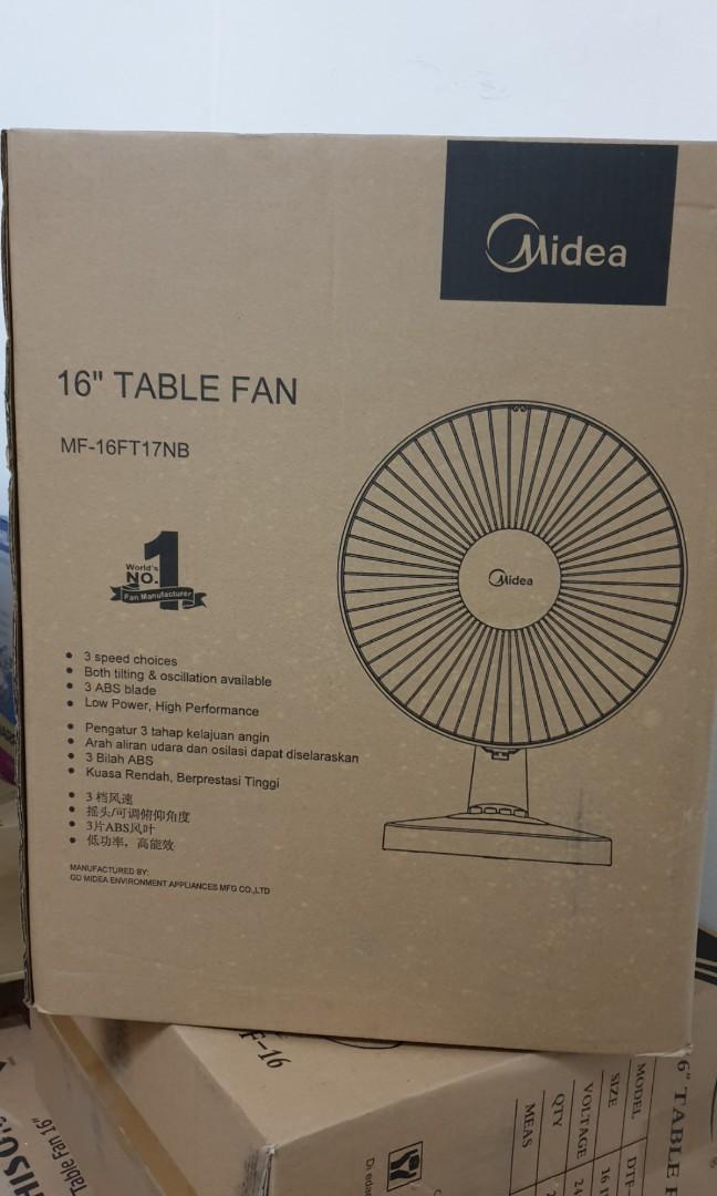 Midea 16 Table Fan Mf 16ft17nb Kitchen Appliances On Carousell