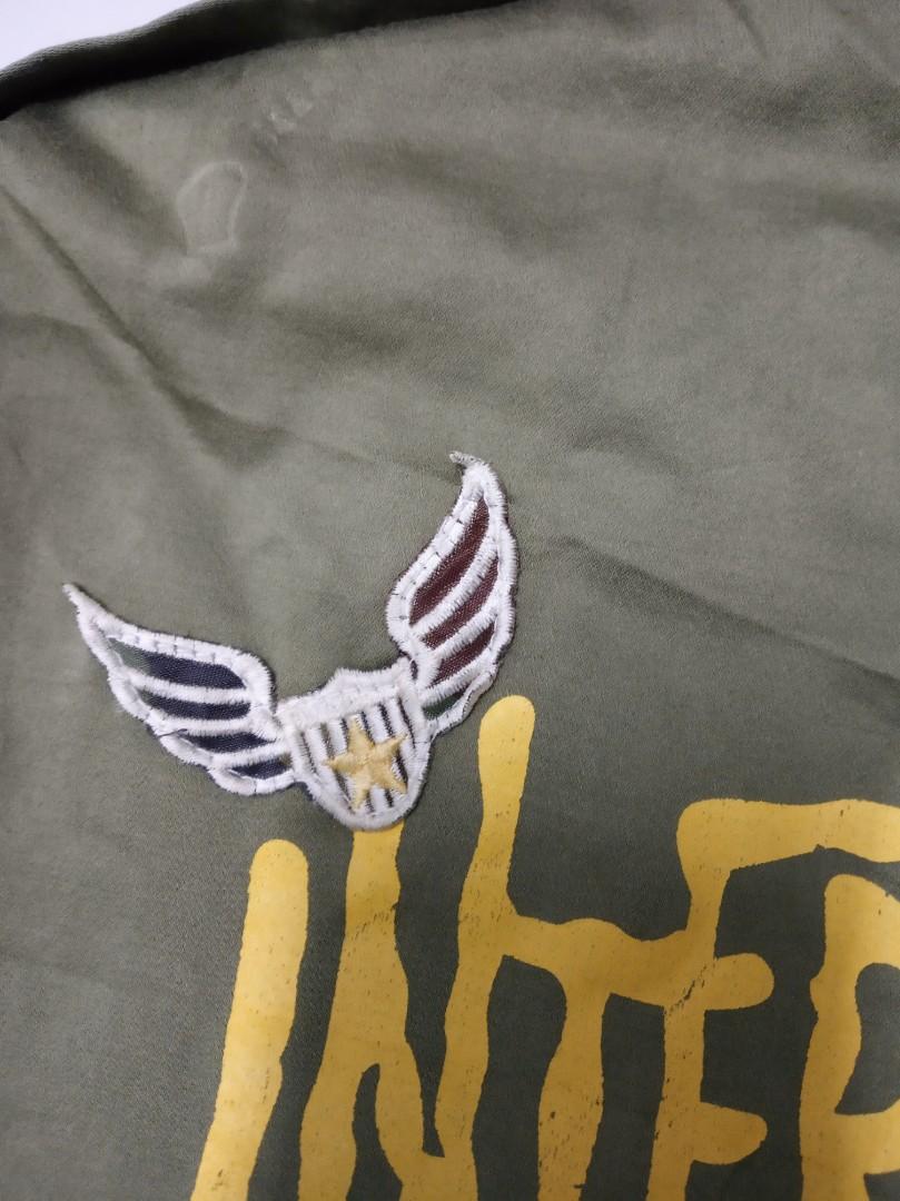 Military jacket (patches), Men's Fashion, Tops & Sets, Hoodies on Carousell