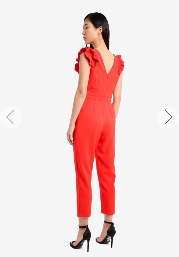Miss selfridge red jumpsuit hotsell