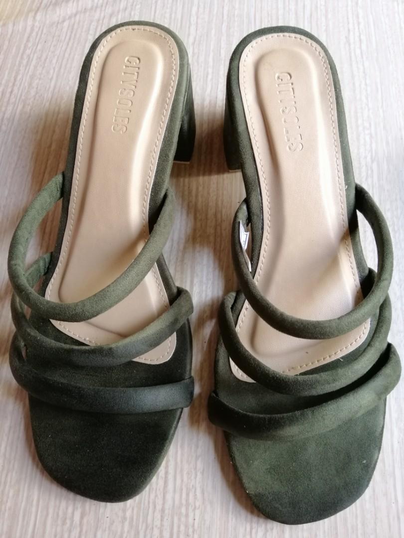 Olive Green Women Sandals, Women's 