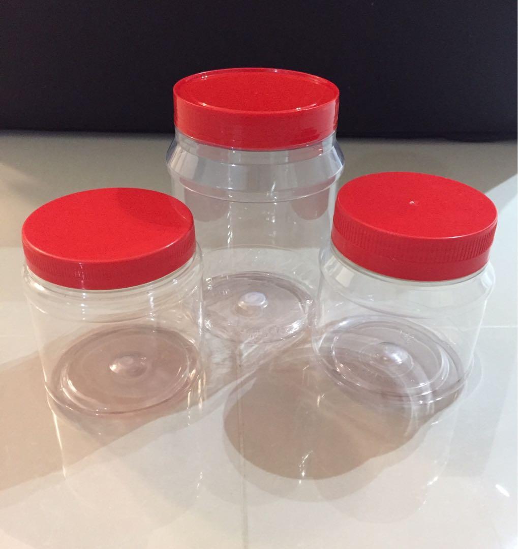 Red Lid Plastic Cookie Container Home Appliances Kitchenware On Carousell