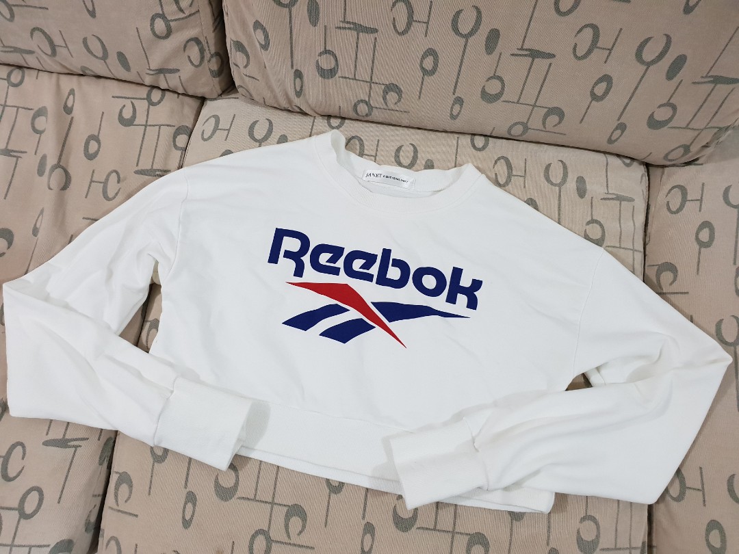 reebok long sleeve crop top