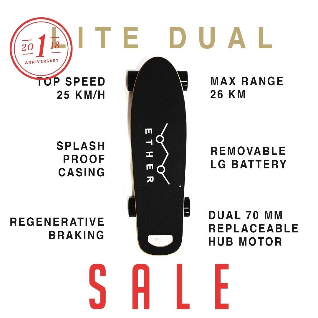 Sg Brand Ether Skateboards Dual Electric Skateboard Bicycles Pmds Personal Mobility Devices On Carousell
