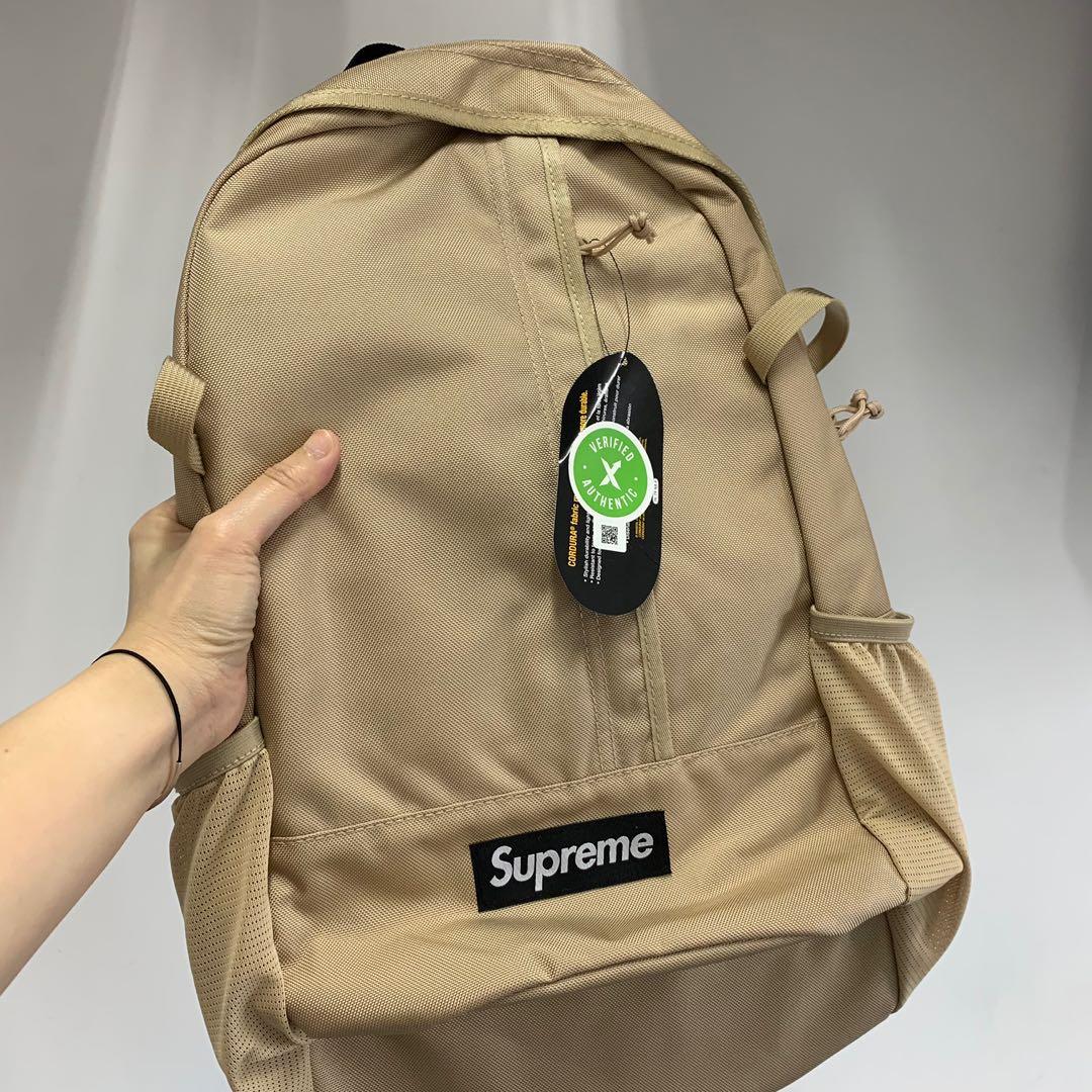 Supreme Backpack SS18 Tan, 男裝, 袋, 腰袋、手提袋、小袋- Carousell