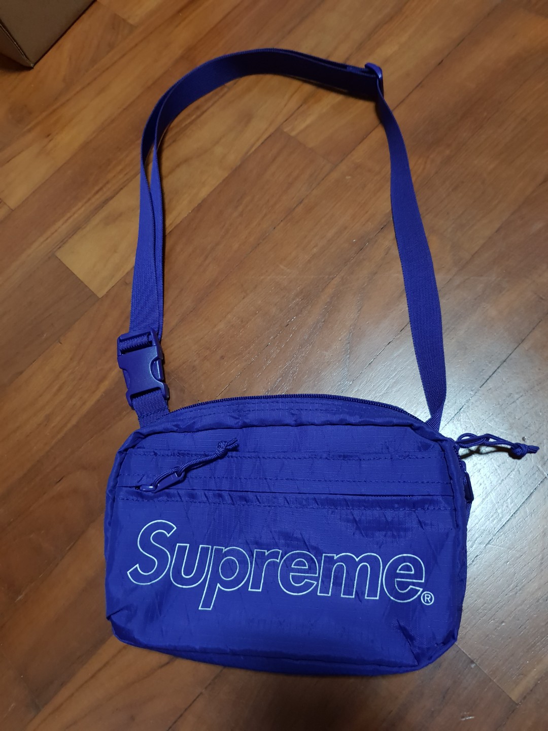 supreme purple shoulder bag