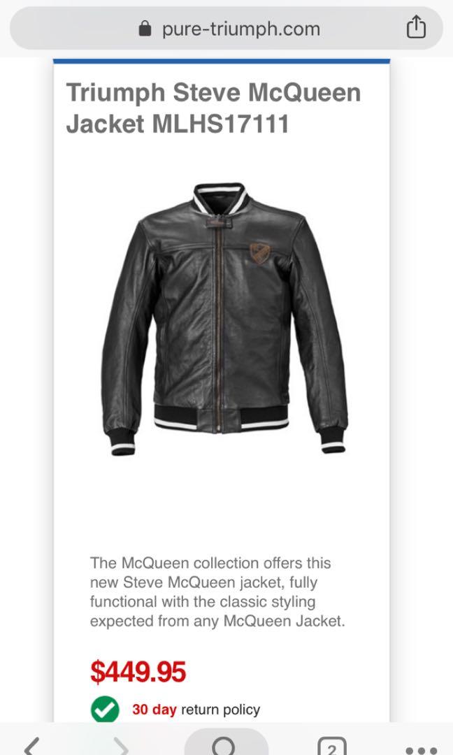 triumph steve mcqueen leather jacket