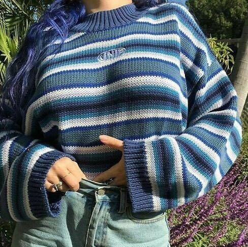 UNIF KNIT STRIPED SWEATER Women s Fashion Tops Other Tops on