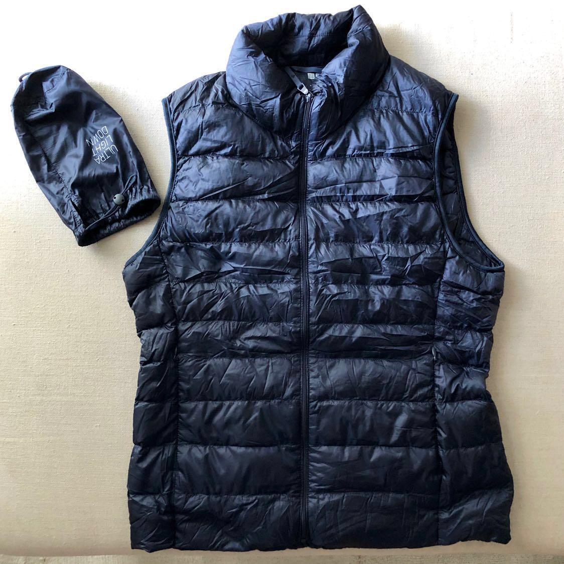 Uniqlo Down Jacket Vest Navy Women s L Women s Fashion Coats
