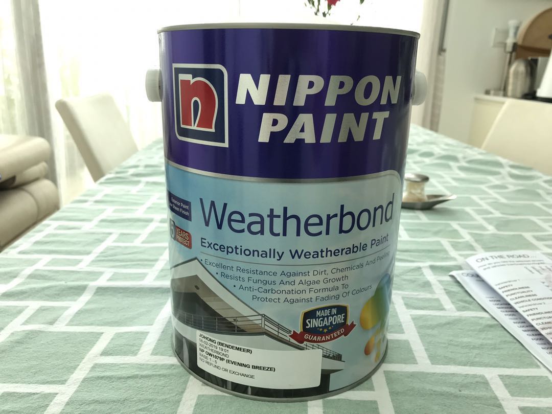 10 L Outdoor Wall Paint Nippon Paint (2 buckets), Everything Else on Carousell