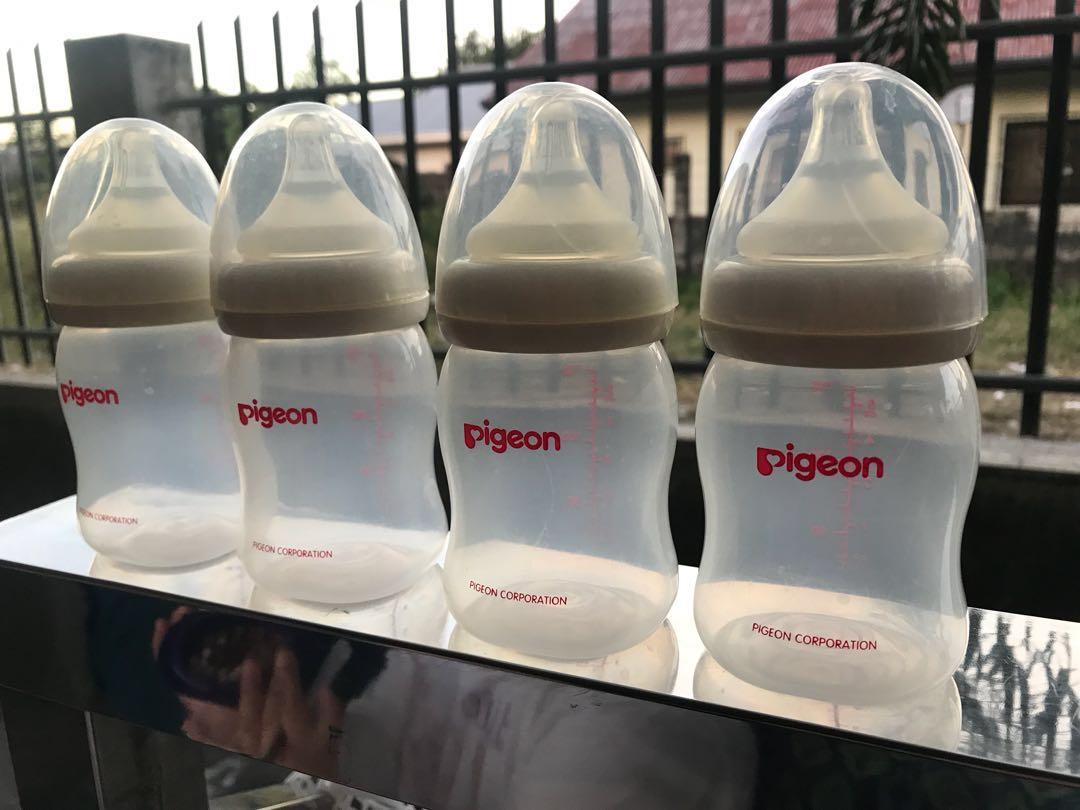 Repriced 4 Pcs Pigeon Feeding Bottles 160 Ml 5 Oz Babies Kids Nursing Feeding Breastfeeding Bottle Feeding On Carousell