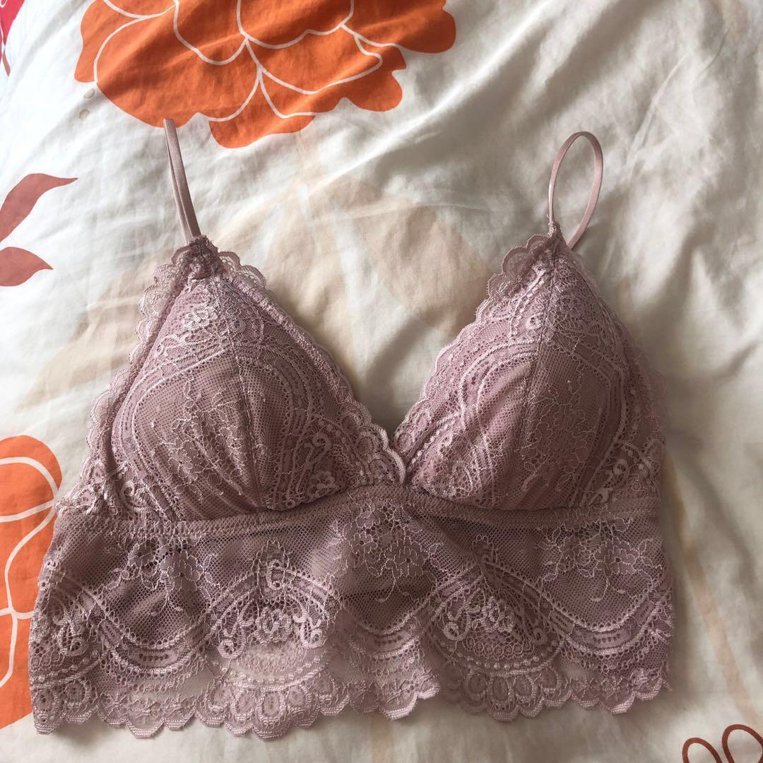 6ixty8ight Scalloped Band Lace Bralette (Pinkish Skin colour)