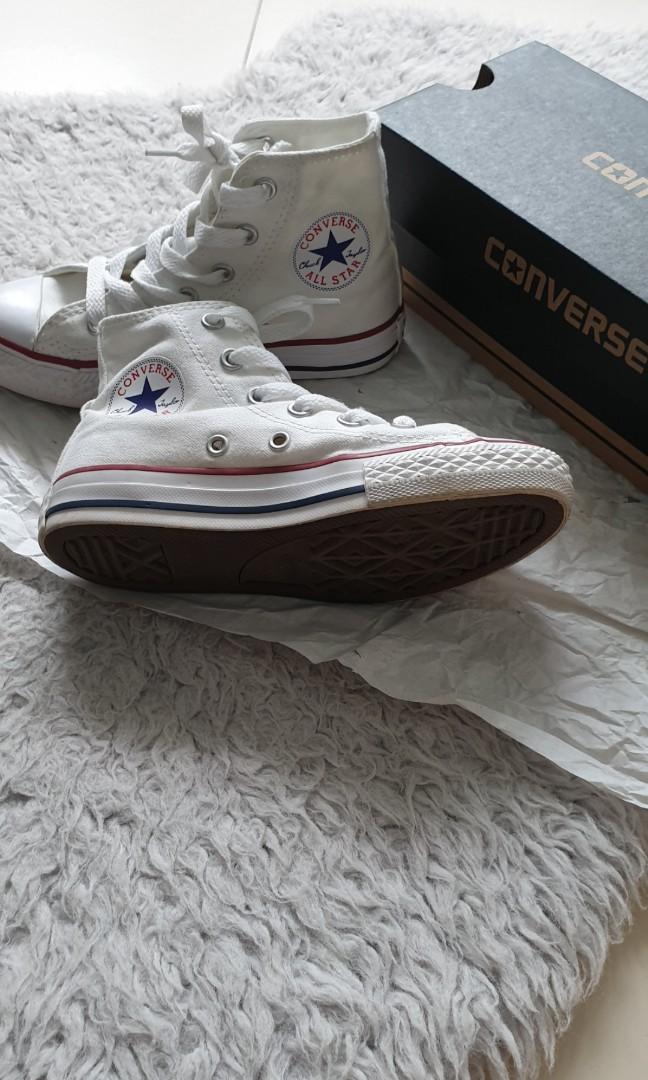 Authentic Converse High Cut White Shoe Babies Kids Babies Kids Fashion on Carousell