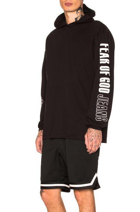 Authentic Fear of God Printed Heavy Jersey Hoodie Men s Fashion