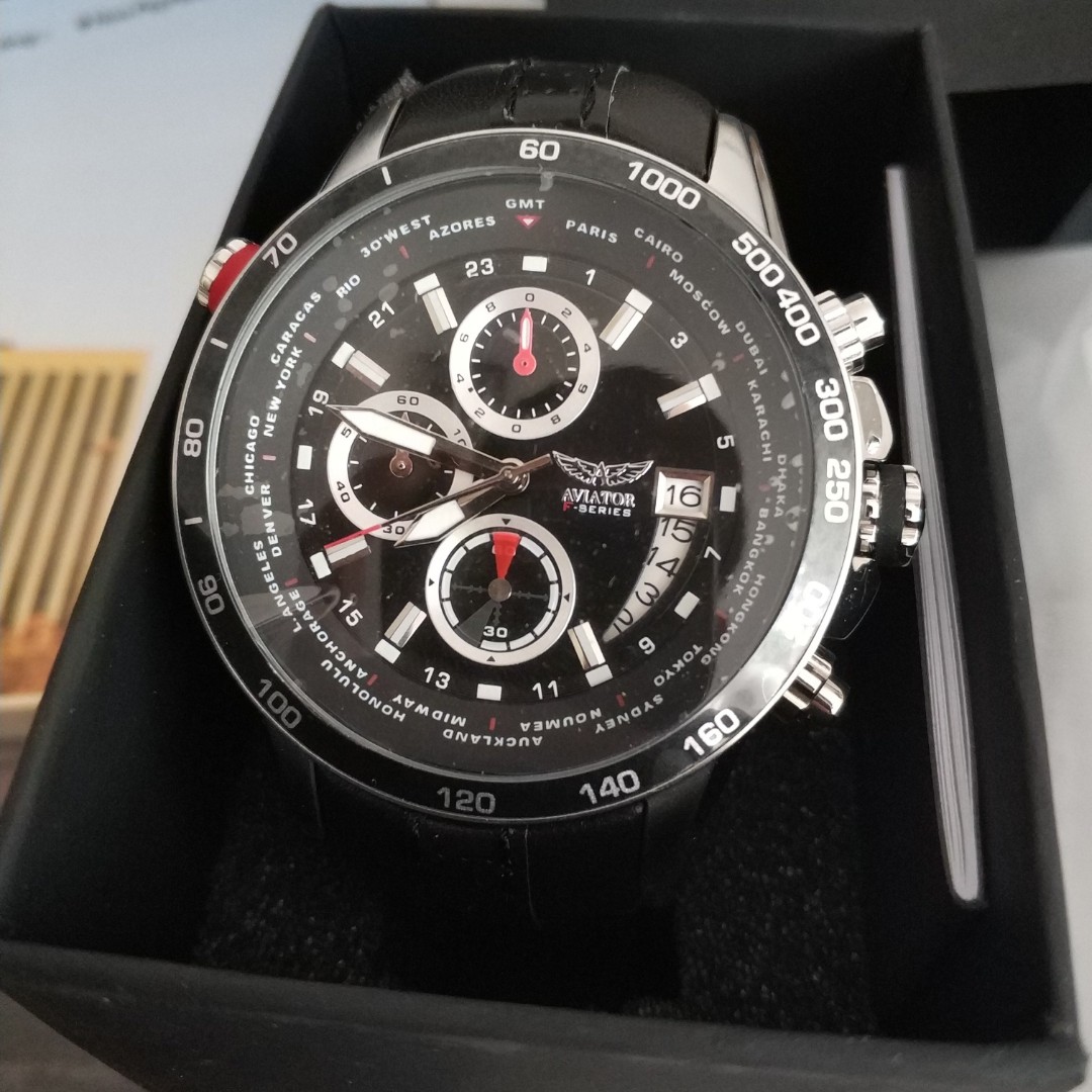 Aviator f series world time tachymetre chronograph clearance
