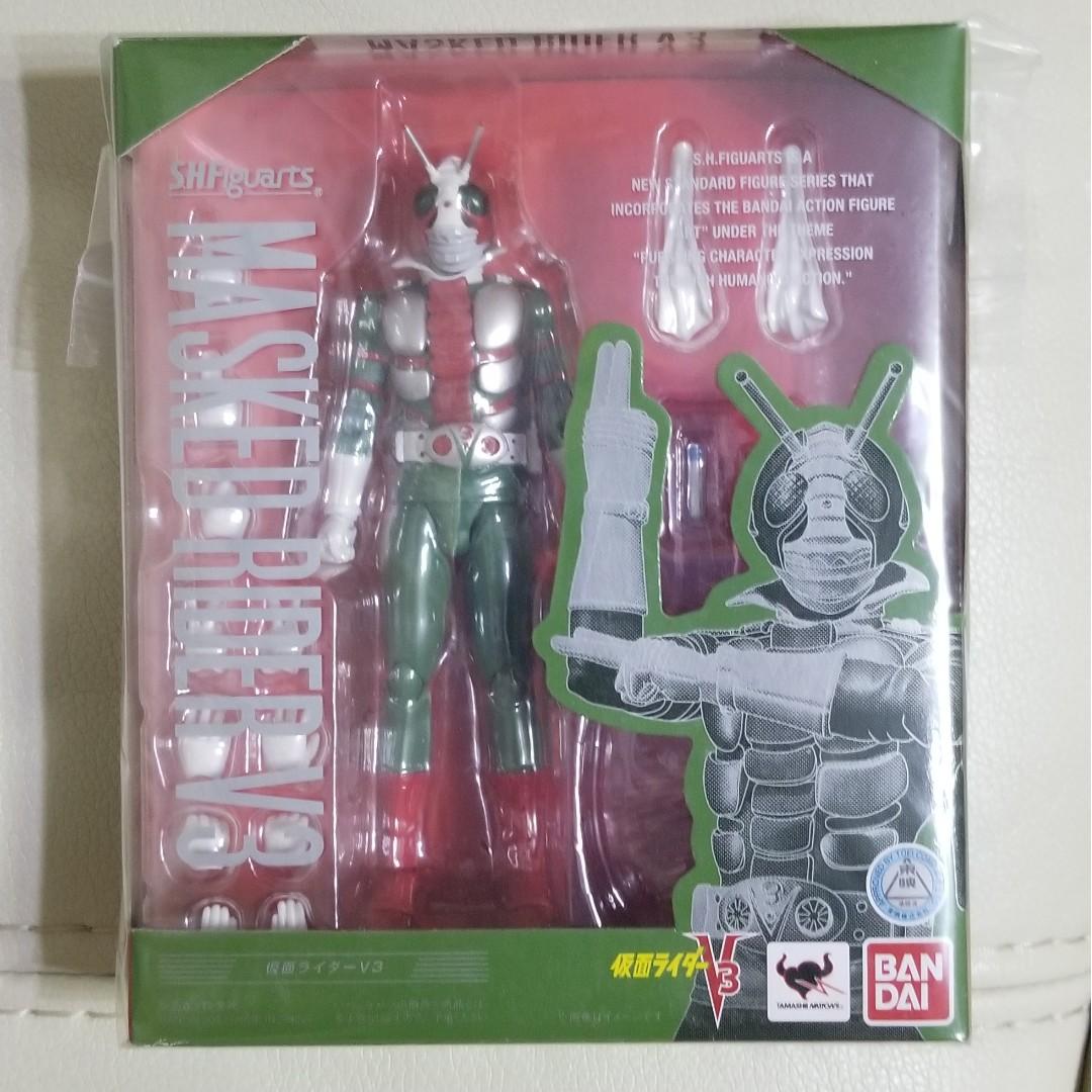 Bandai s.h.figuarts SHF Kamen Rider 幪面超人 V3, 興趣及遊戲, 玩具 & 遊戲類 - Carousell