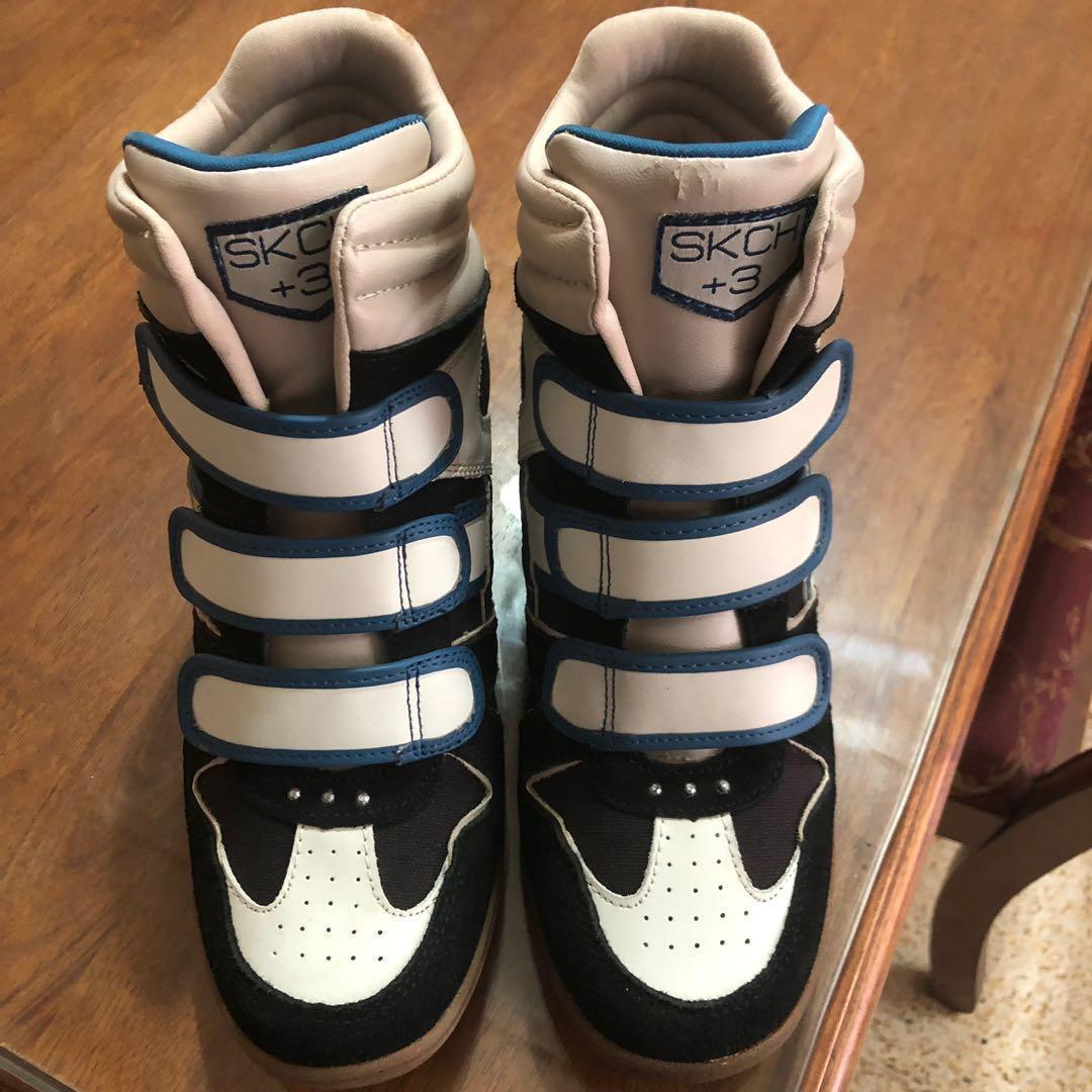 skechers high cut rubber shoes