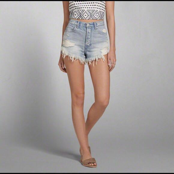 High Waisted Jean Shorts Abercrombie on 