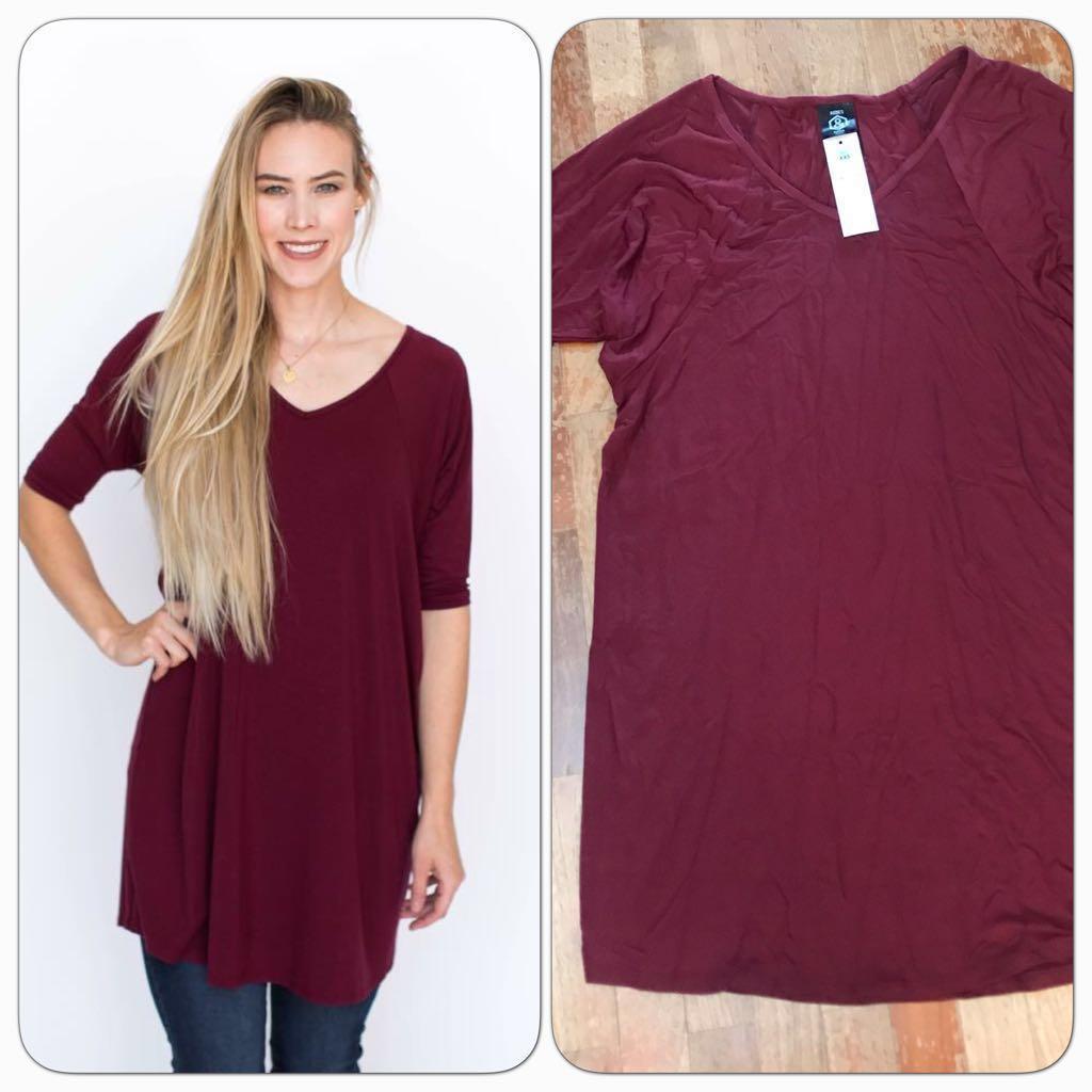 Bnwt Agnes Dora A D Maroon Love Tunic Dress Xxs Women S Fashion Clothes Dresses Skirts On Carousell