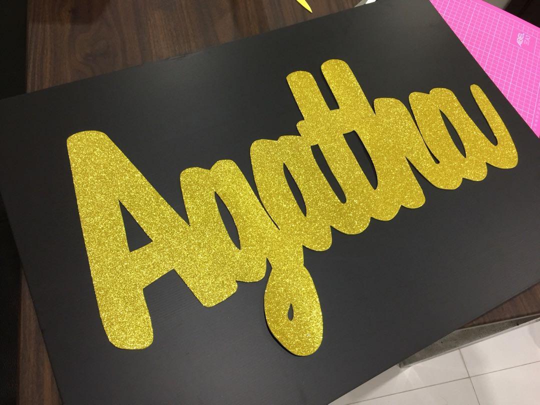 Calligraphy name cut out/ letters cut out , Hobbies & Toys, Stationery