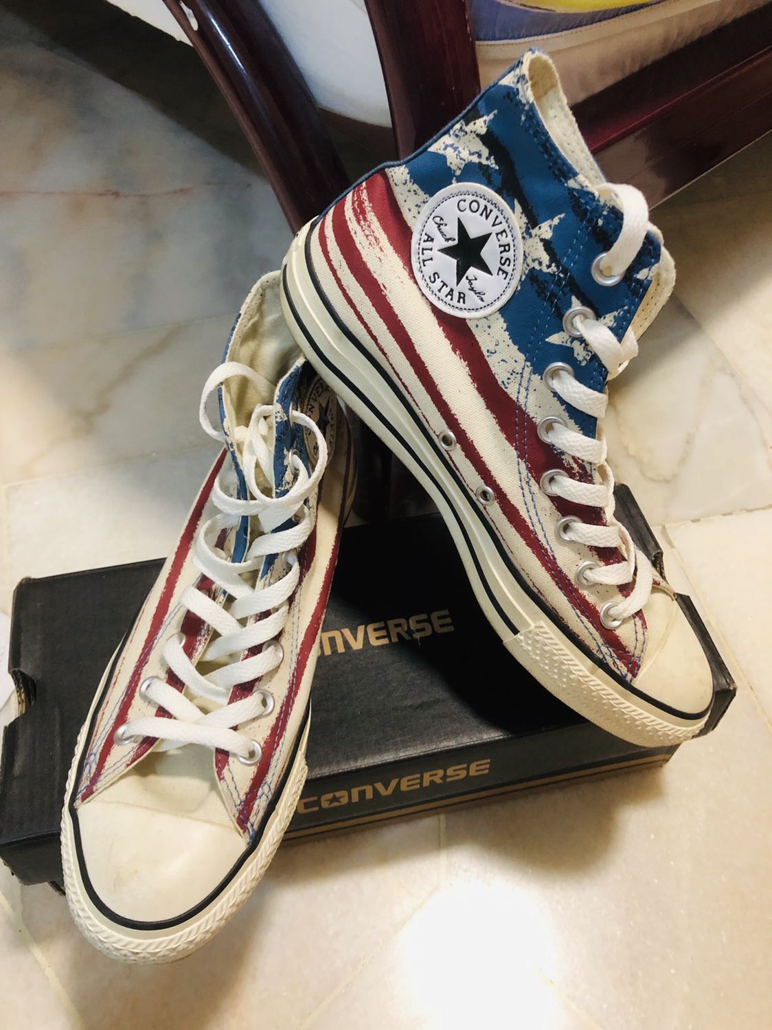 converse usa flag