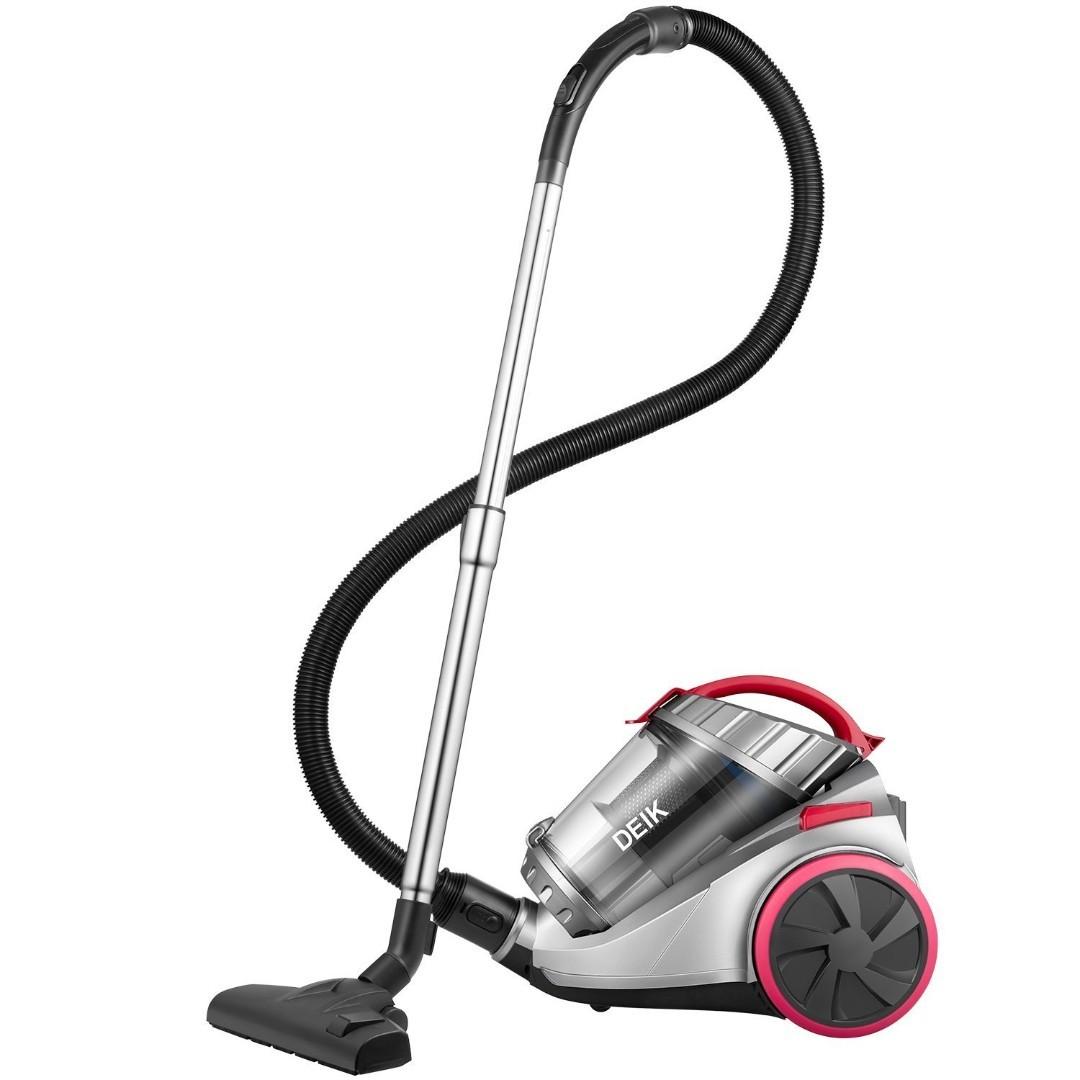 Cylinder Bagless Vacuum Cleaner 800W 18Kpa Powerful Suction, 4 Stage Filtration System, 7.5M