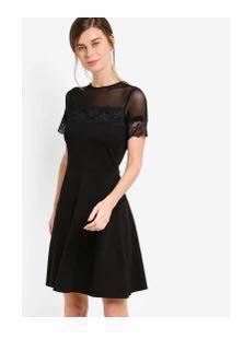 dorothy perkins black skater dress