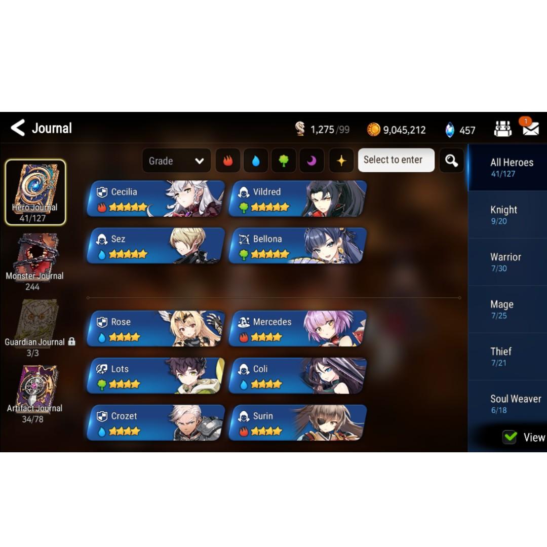 Epic Seven ( Unlinked Stove Account ) Asia Server, Video Gaming