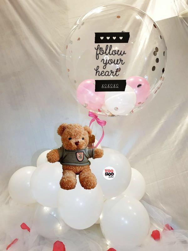 teddy bear in a balloon gift