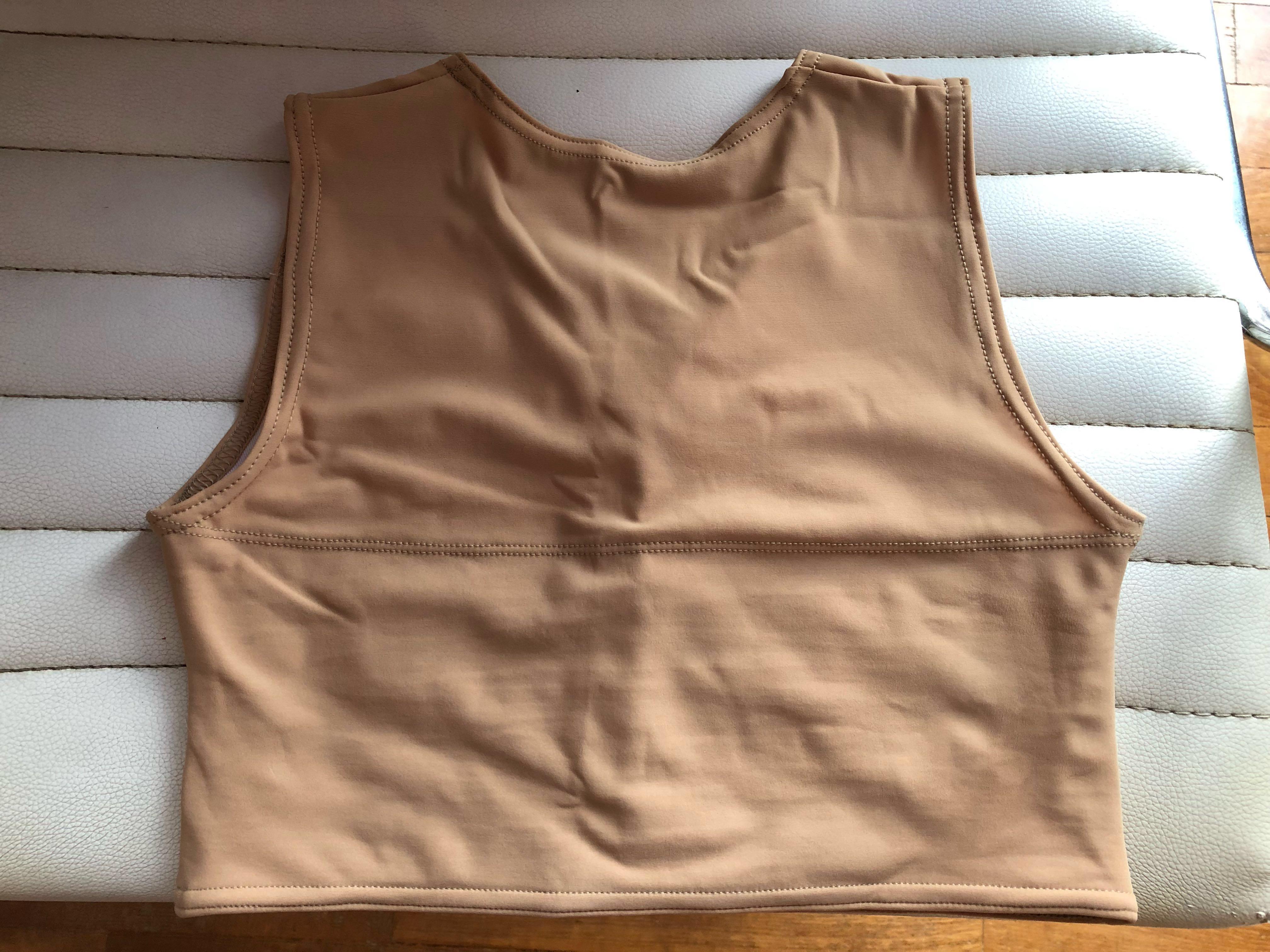 gc2b beige binder, Women's Fashion, Tops, Sleeveless on Carousell