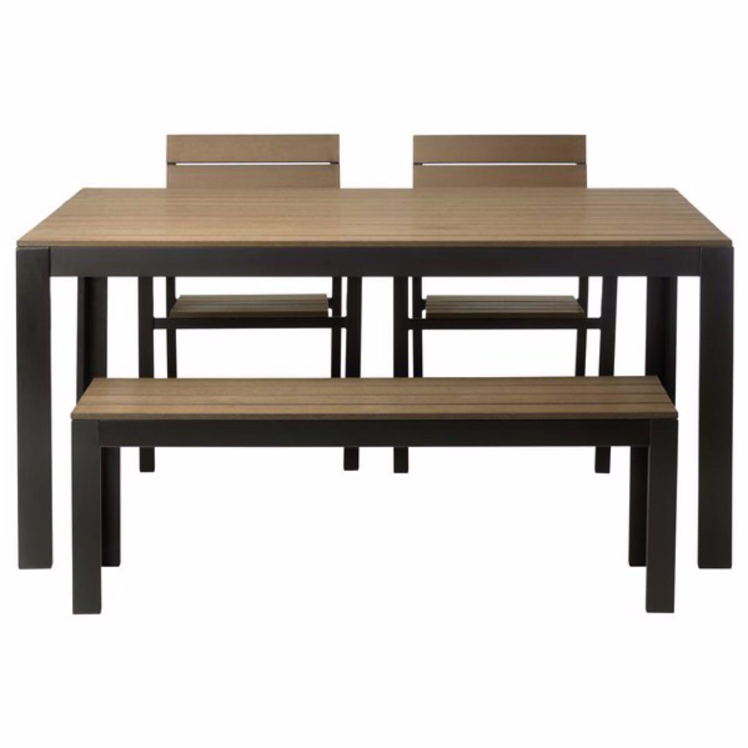 Ikea Falster Outdoor Dining Furniture Table And Bench Furniture