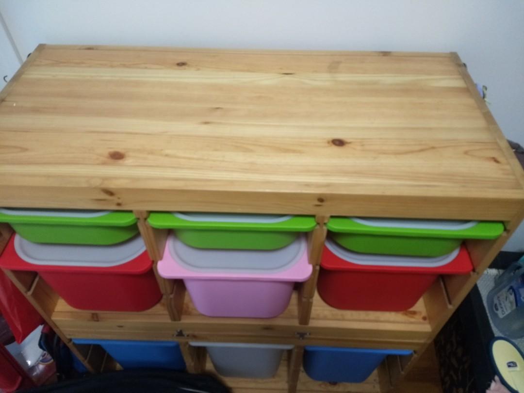Ikea Trofast Storage (Pine; including bins and lids), Furniture & Home Living, Home Improvement