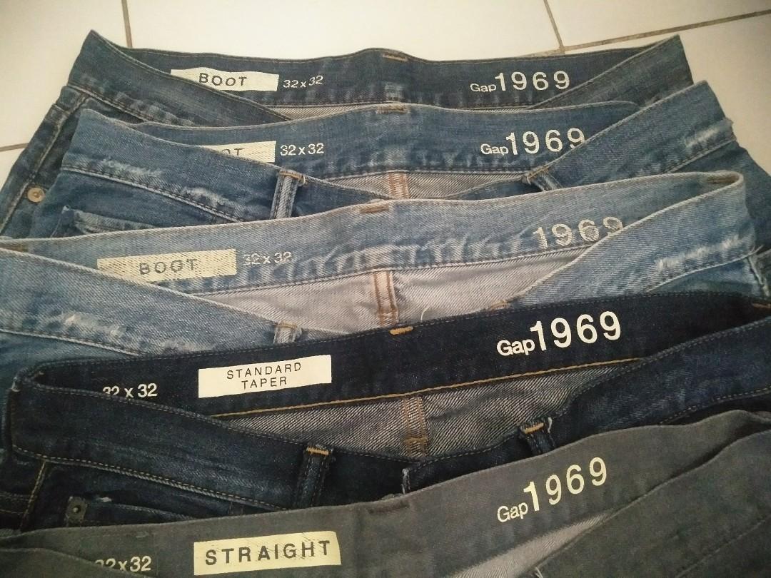 Jeans GAP 1969, Fesyen Pria, Pakaian 
