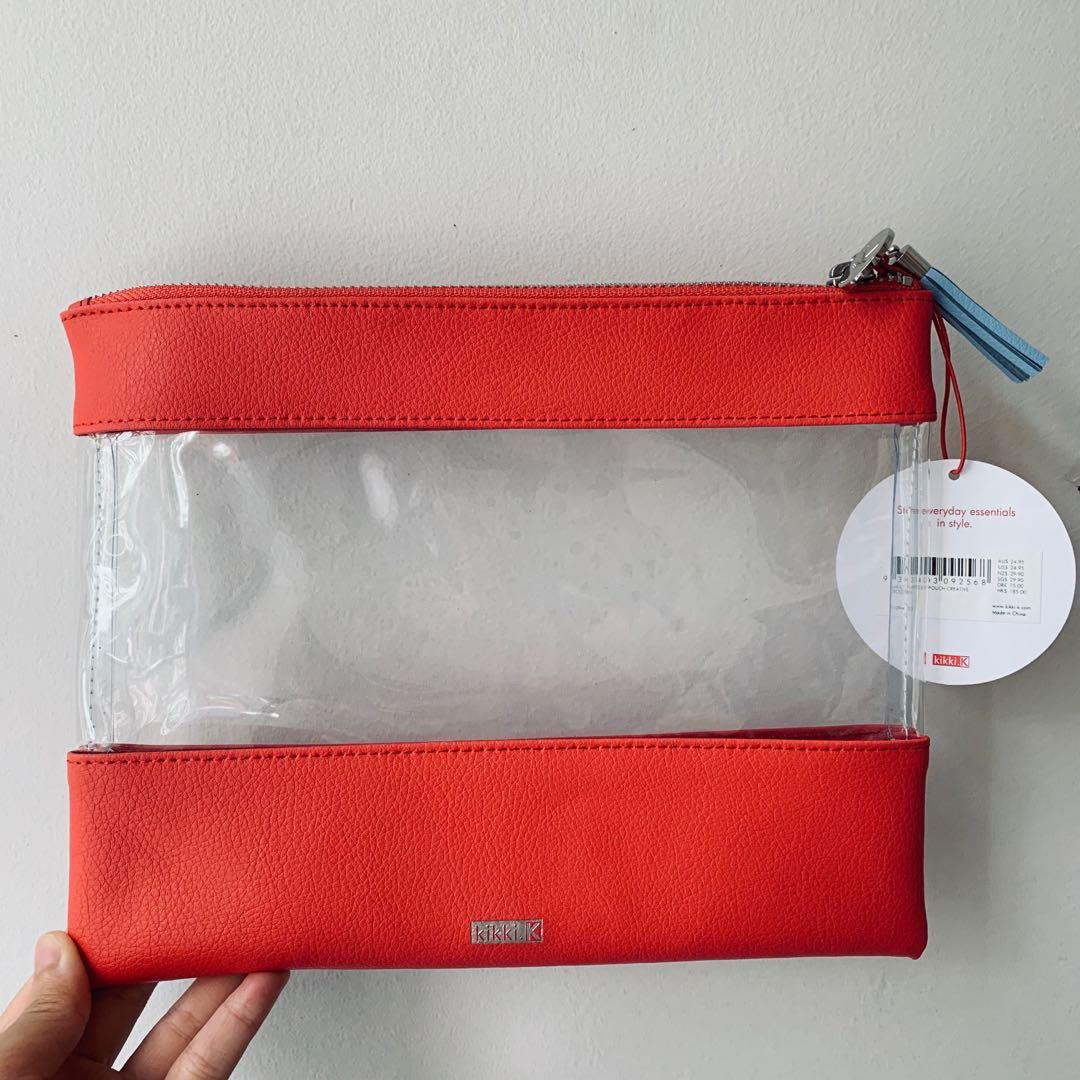 Kikki K Red Transparent Pencil Case/ Pouch, Hobbies & Toys, Stationery &  Craft, Stationery & School Supplies On Carousell