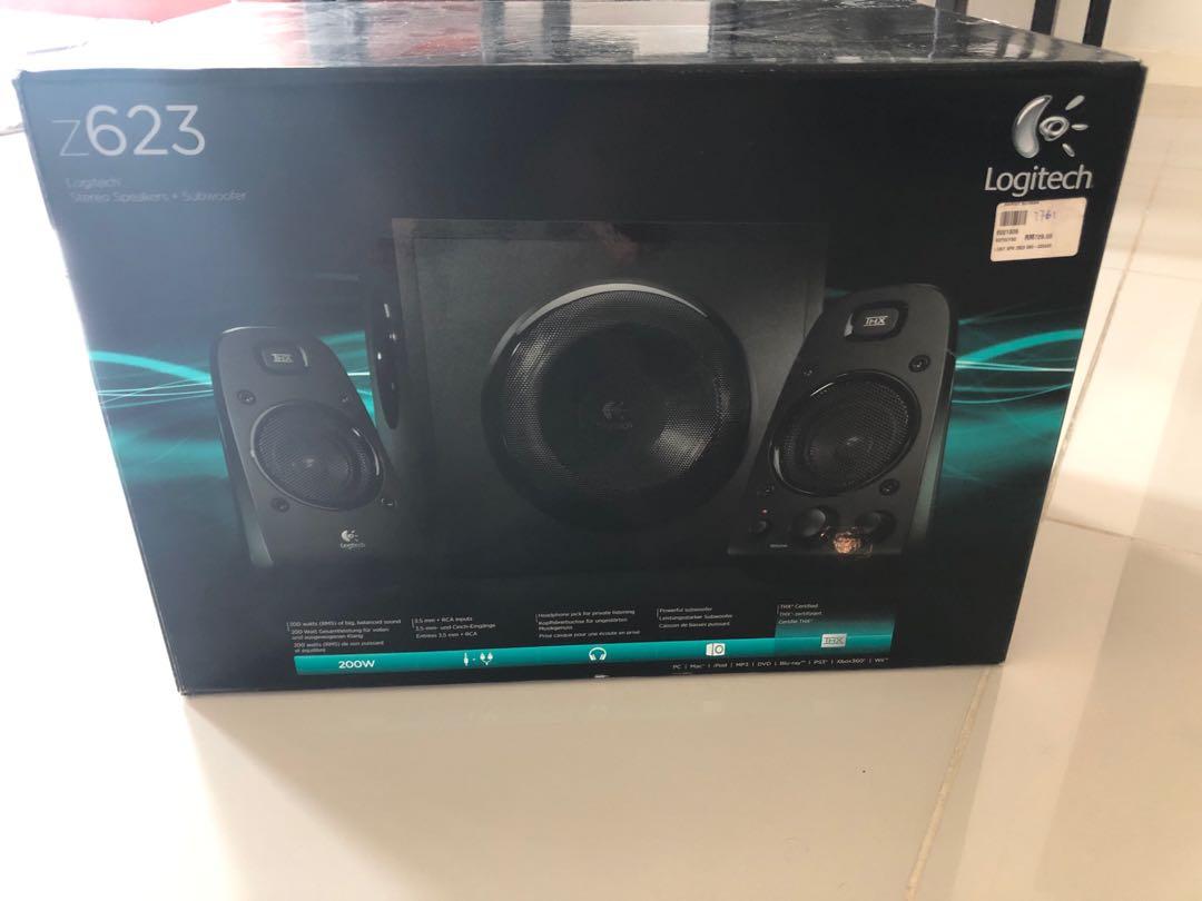 Logitech Z623 Stereo Speaker and Subwoofer, Audio, Soundbars, Speakers