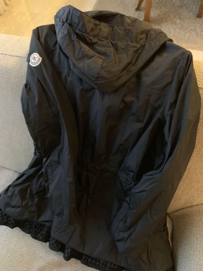 moncler black raincoat