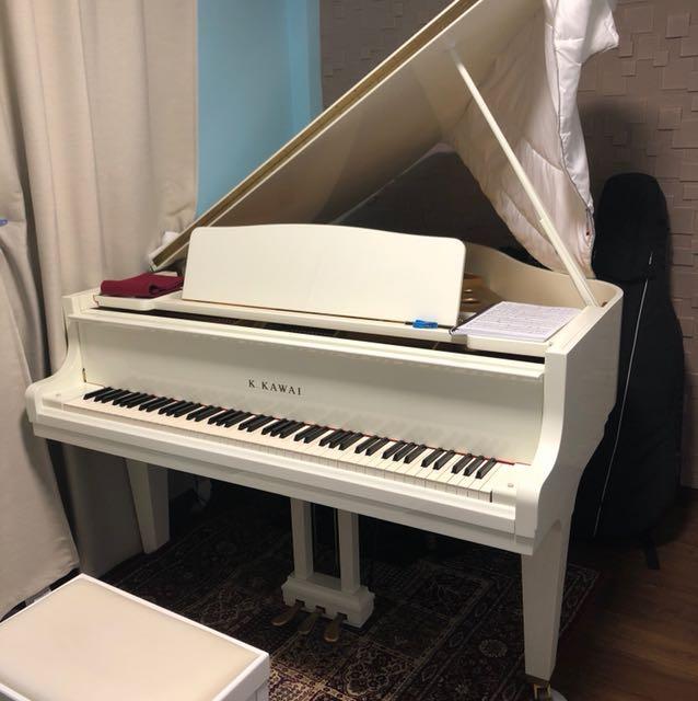 Music Practice Room Rental White Grand Piano Music Media Music Instruments On Carousell
