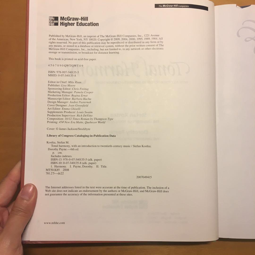 Music Theory Book Tonal Harmony Books Stationery Textbooks
