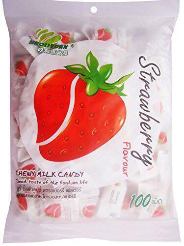 My Chewy Milk Candy - Strawberry , Food & Drinks, Packaged & Instant Food  On Carousell