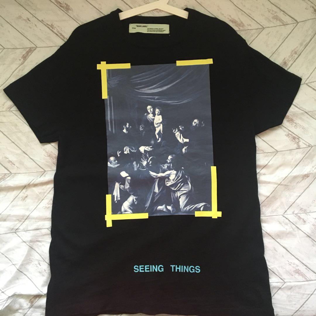 Off white t shirt zip tie clearance