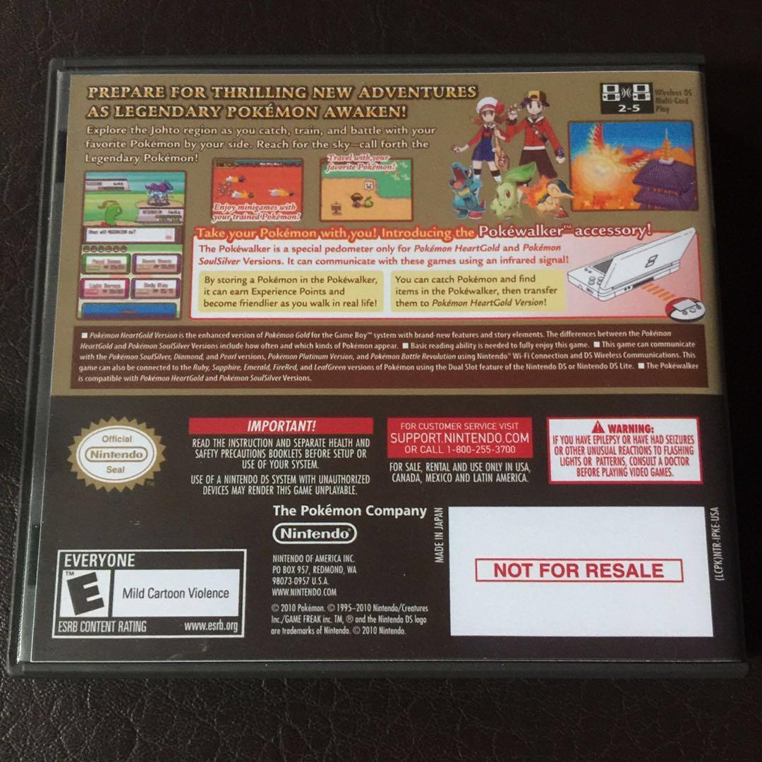 Pokemon Soulsilver & Heartgold DS replacement case, Video Gaming, Video ...