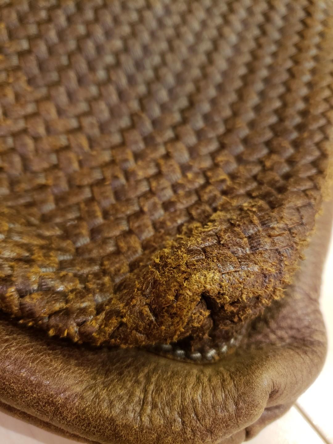 Roots Brown Woven Leather Crossbody Bag, Women's Fashion, Bags & Wallets on Carousell