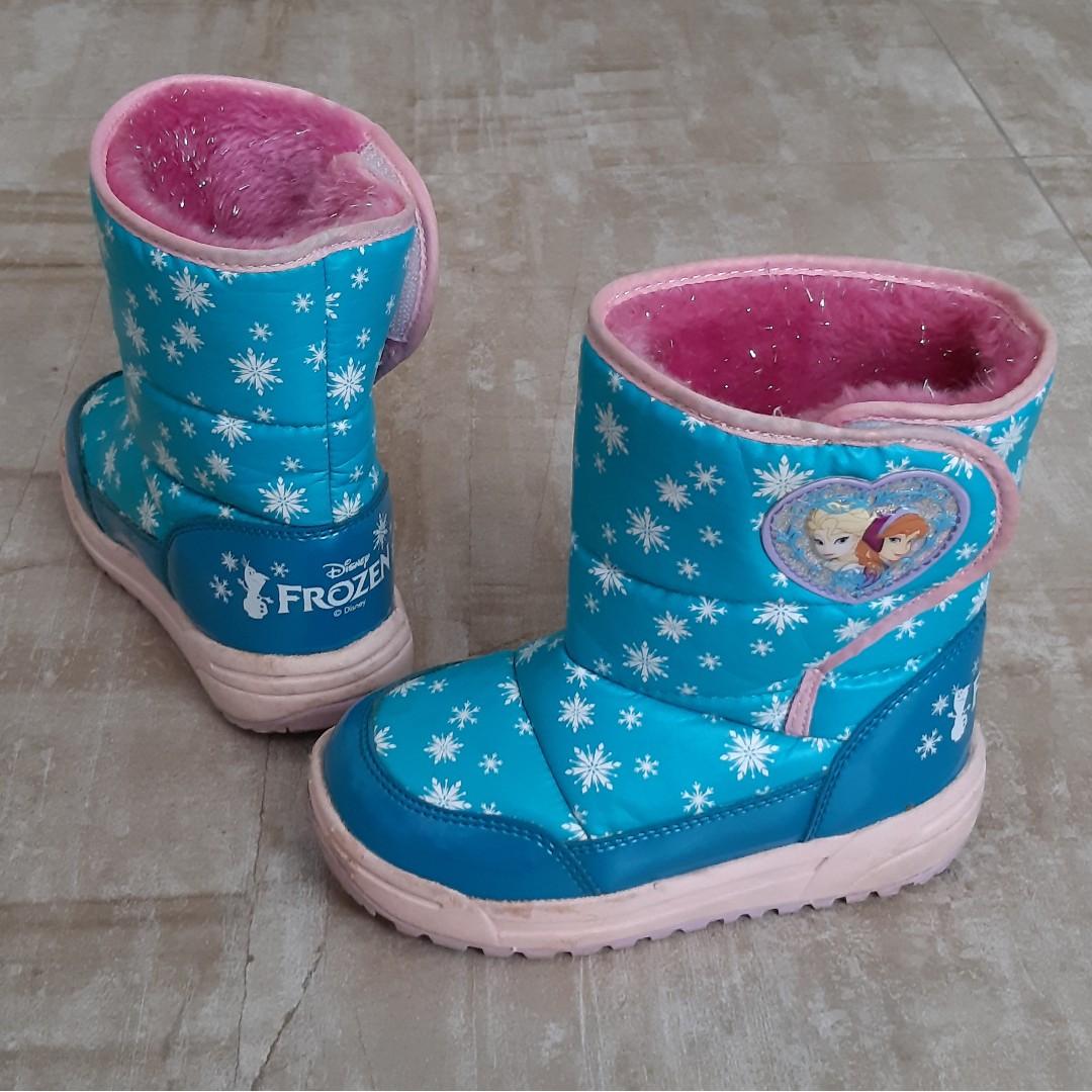 Snow boots anti slip Disney Frozen Elsa girl winter fur Japan