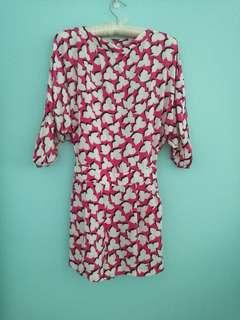 DVF floral silk playsuit